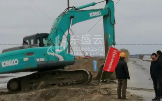 東盛云巖土承攬南通大盾構機基地地基處理項目，排水強夯項目，今日開始放線（視頻）